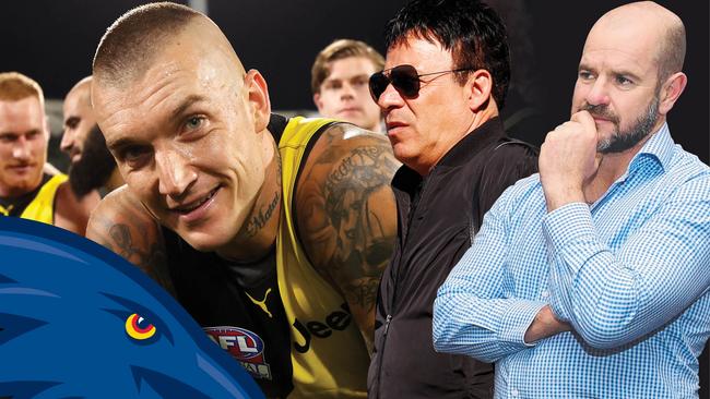 Crows representatives met with Dustin Martin and manager Ralph Carr in 2017.