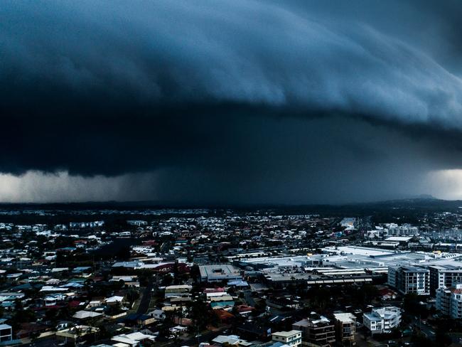 17-11-19 - Hail storm over Kawana Beach on the Sunshine Coast. Picture By Josh Whiting