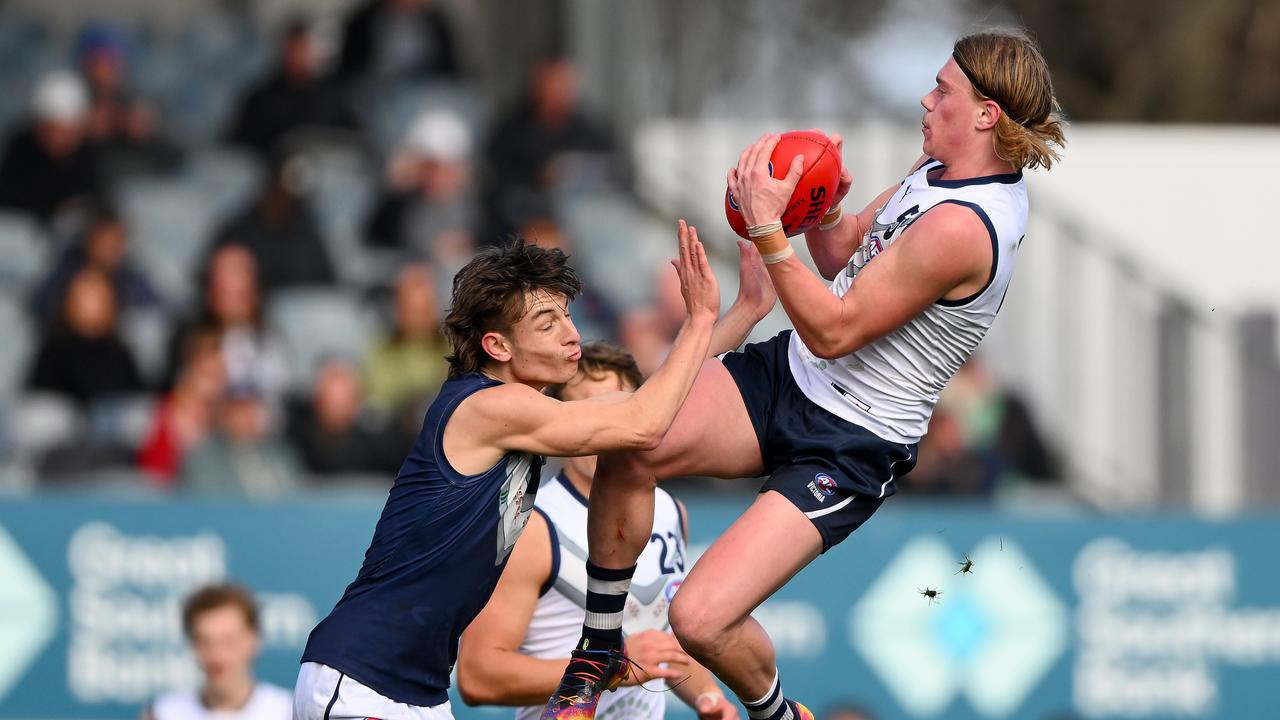 The Eagles are very happy to take Harley Reid with pick 1. Picture: Morgan Hancock/AFL Photos