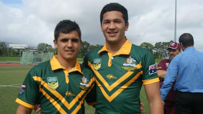 Jayden Nikorima and Dallin Watene-Zalezniak (who now plays for the New Zealand Warriors) pictured in 2013.