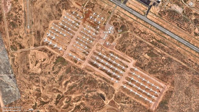 Asia Pacific Aircraft Storage facility at capacity in April 2021. Picture: Nearmap