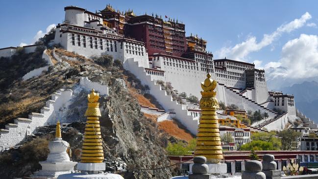 Lhasa, the capital of Tibet Autonomous Region, China.