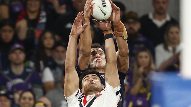 Will Warbrick’s magic moment against the Roosters. Picture: Daniel Pockett/Getty Images