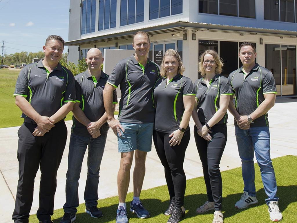 Michael and Lisa Moriarty with their Killarney Homes team. Picture: Supplied.