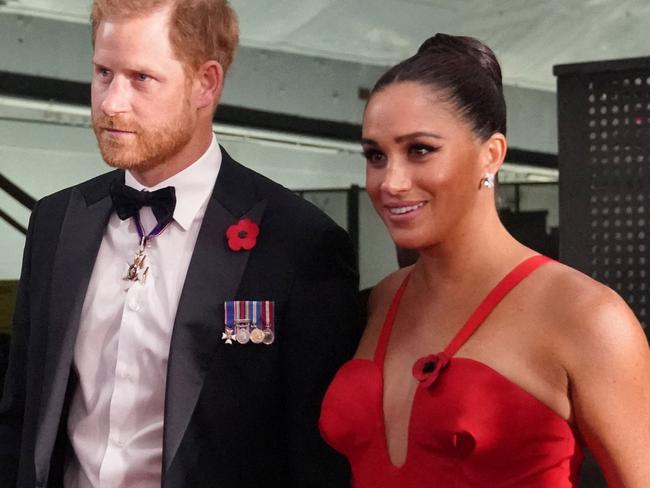 Prince Harry and Meghan Markle at a Veterans event in New York. Picture: AFP