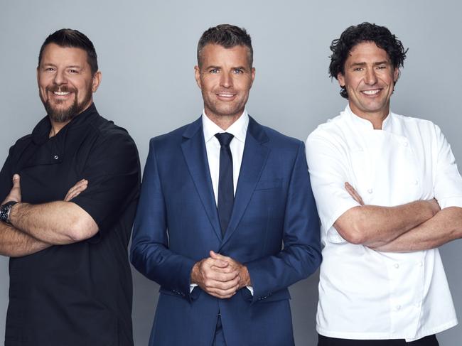 Manu Feildel, Pete Evans, Colin Fassnidge from MKR.