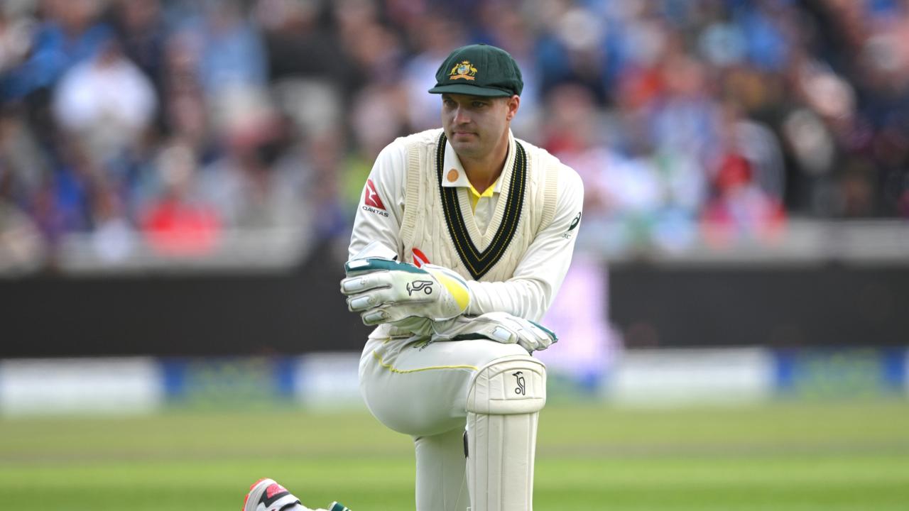 Alex Carey’s efforts helped secure the Ashes – but it won’t be how his series will be remembered. Picture: Getty