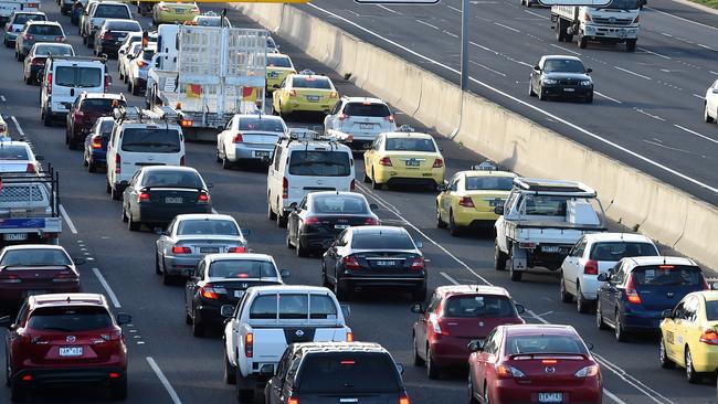 The freeway is currently being widened. Picture: Nicole Garmston