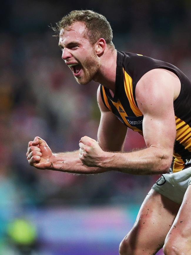 Hawthorn's Tom Mitchell should have a speech ready on Brownlow night. Picture. Phil Hillyard