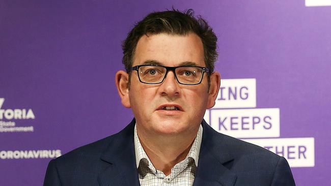 Victorian Premier Daniel Andrews in Melbourne on Wednesday. Picture: Ian Currie