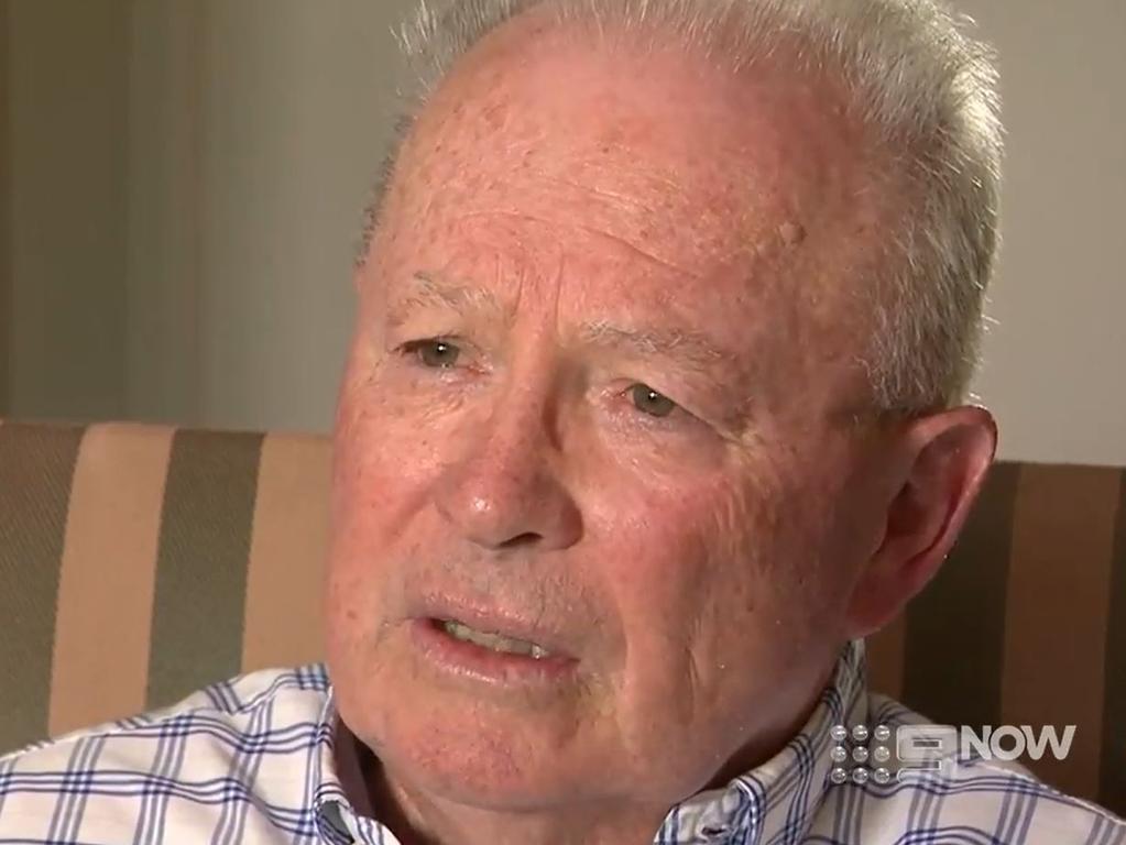 Ronald Train said he’s had ‘a complete meltdown’ since learning his sons shot and killed two police officers and their neighbour. Picture: A Current Affair/Channel 9