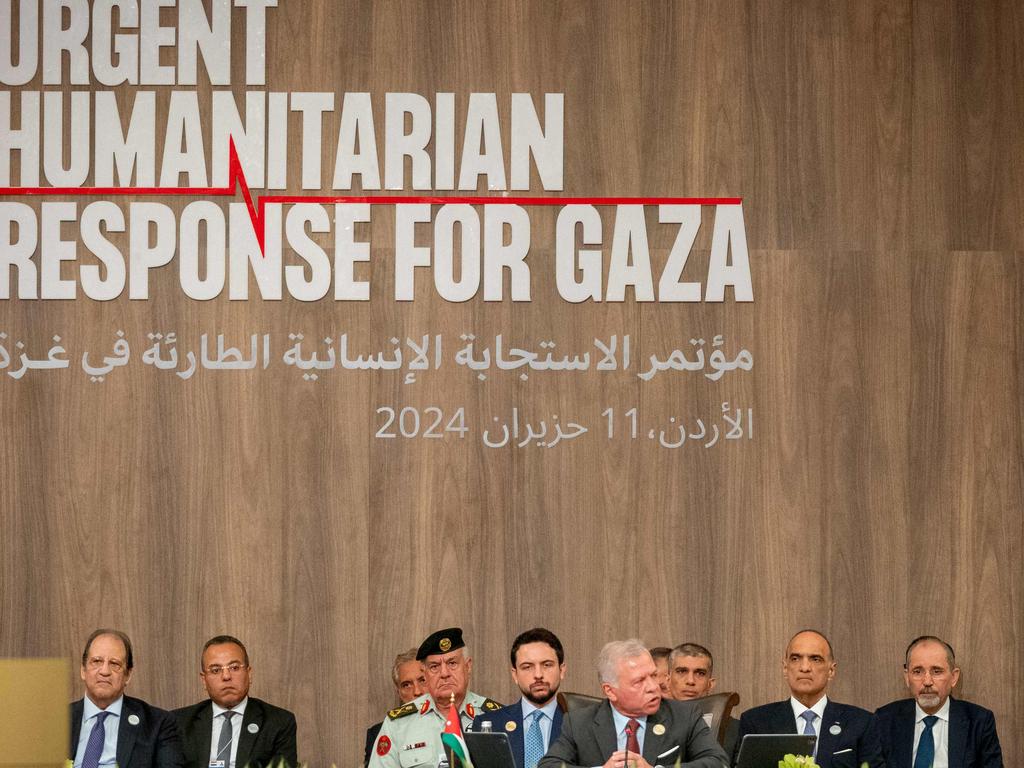 An emergency summit in Jordan was held to discuss the humanitarian issue. Picture: Chris Setian / AFP / Jordanian Royal Hasemite Court