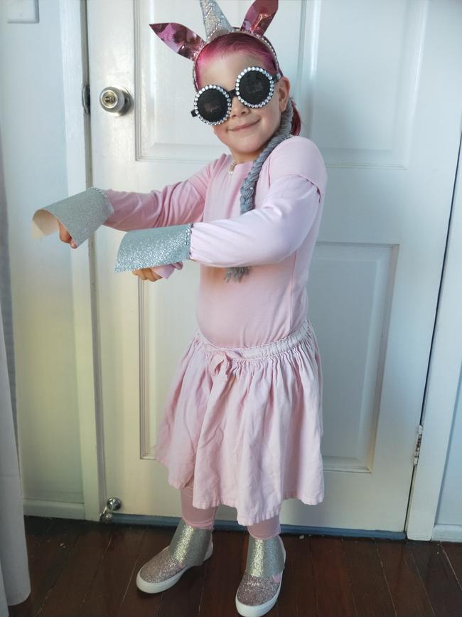 Madeline morphed into Thelma the unicorn! Picture: Beth