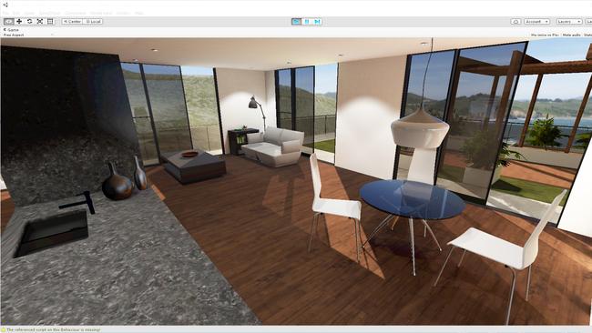 The virtual apartment walked through at Zero Latency.