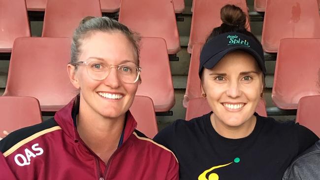 Australian softball players Chelsea Forkin and Jessica Torpey