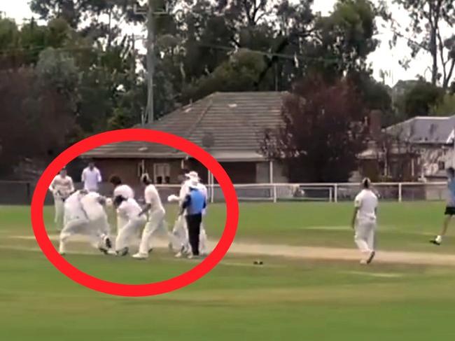 Appalling scenes as wild cricket brawl erupts