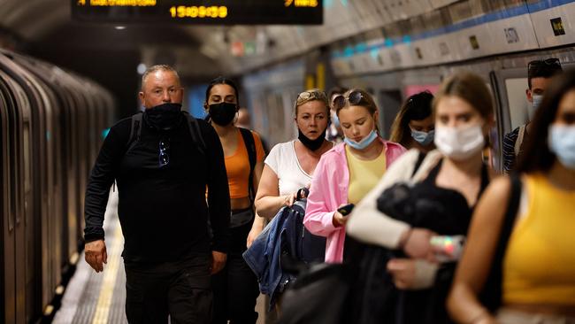 Commuters at Euston station in central London. The Delta strain became the dominant coronavirus variant in the UK owing to its increased transmissibility. Picture: AFP)