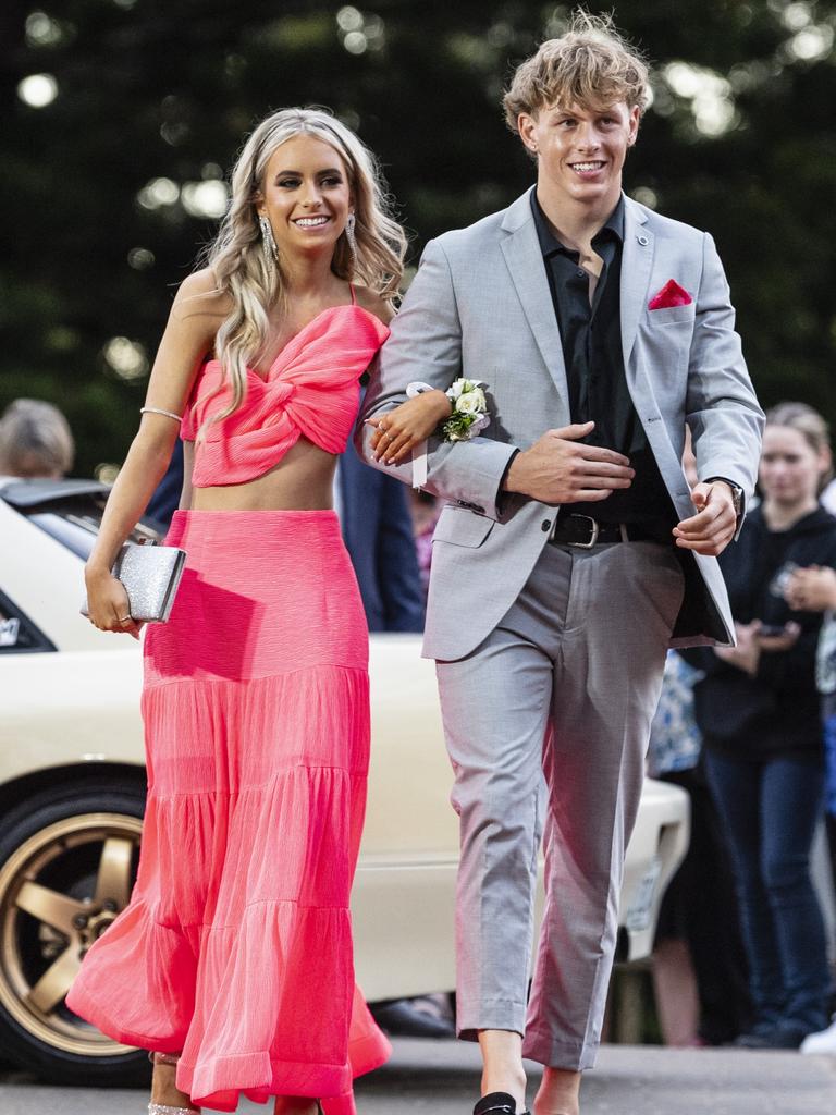 Lucas Paynter and partner Maddy MacDonald at St Mary's College formal at Picnic Point, Friday, March 24, 2023. Picture: Kevin Farmer