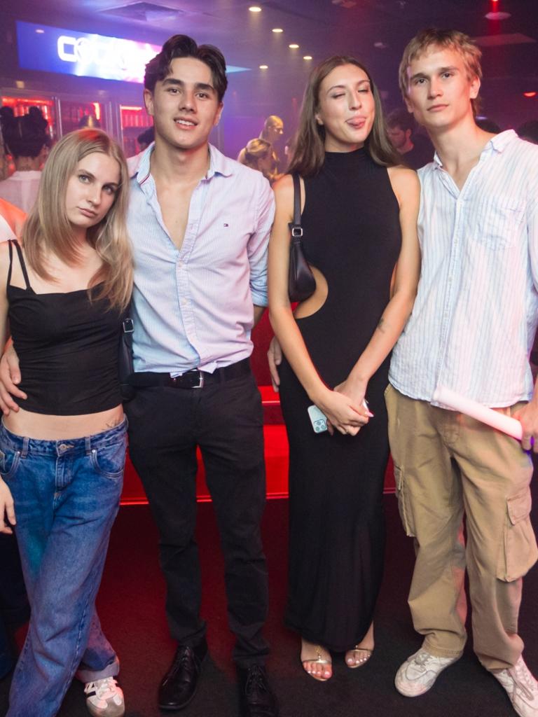 Layla Bareham, Isaiah Choi, Madison Wallbank and Jake Allen at Cocktails. Photo Lucas Linck