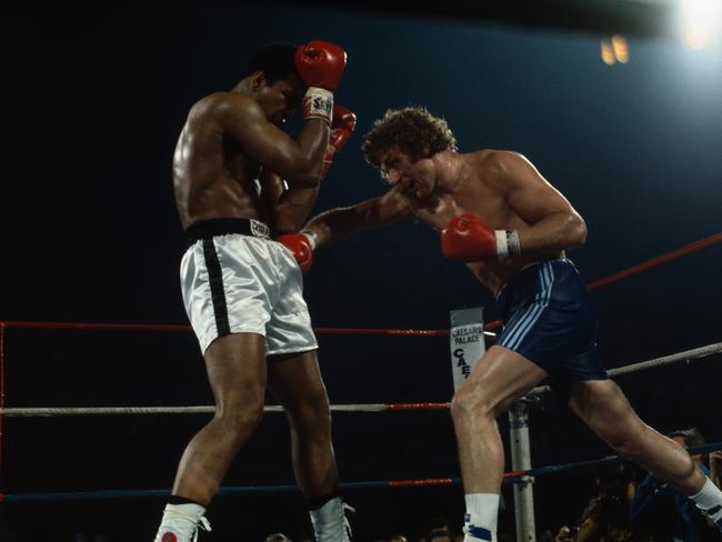 Joe Bugner takes on Muhammad Ali in Las Vegas in 1973.