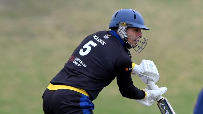 St Bernard's Tristan Kassis batting at the college ground last season.