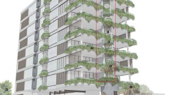 The new nine story tower planned for Palm Beach on the Gold Coast on The Esplanade.