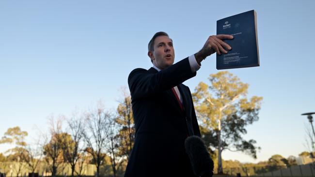 Treasurer Jim Chalmers arrives at Parliament House on Tuesday. Picture: Getty Images