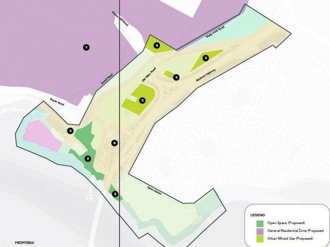 Map shows proposed uses for land in Bridgewater. Image: Brighton Council