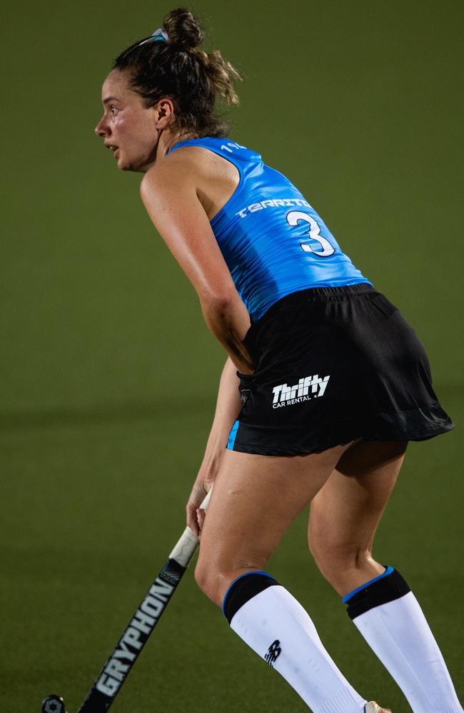 Brooke Peris in the first Festival of Hockey match between the Territory Stingers and Brisbane Blaze. Picture: Pema Tamang Pakhrin