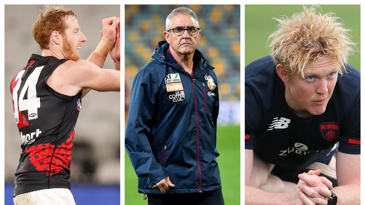 The Blowtorch: Essendon's Andrew Phillips, Brisbane's Chris Fagan and Melbourne's Clayton Oliver.