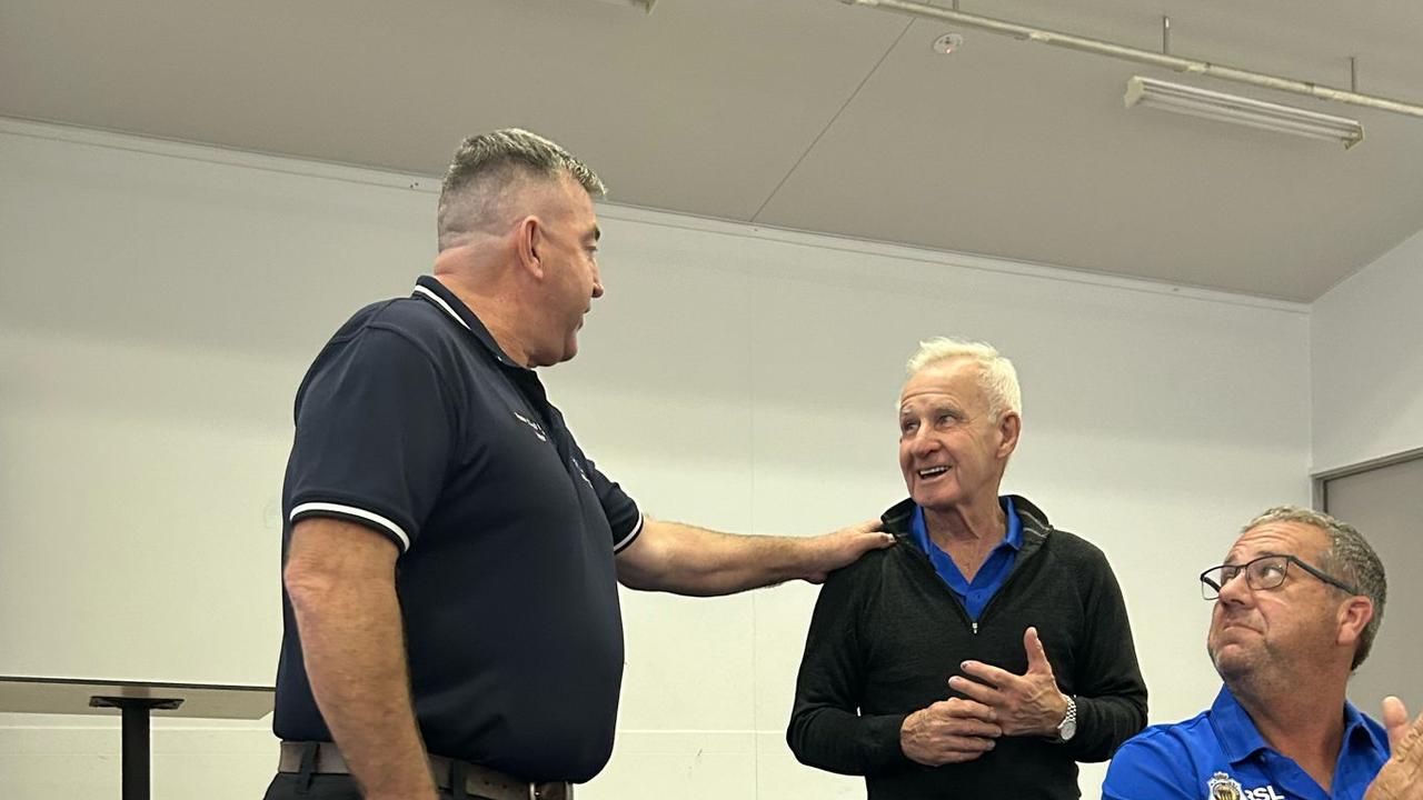 Murweh Shire mayor, Shaun Radnedge, and Long Ride founder, Christopher Dunne.