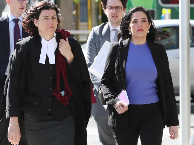 Moira Deeming arrives at the Federal Court for day three of her defamation trial against Opposition Leader John Pesutto. Picture: David Crosling