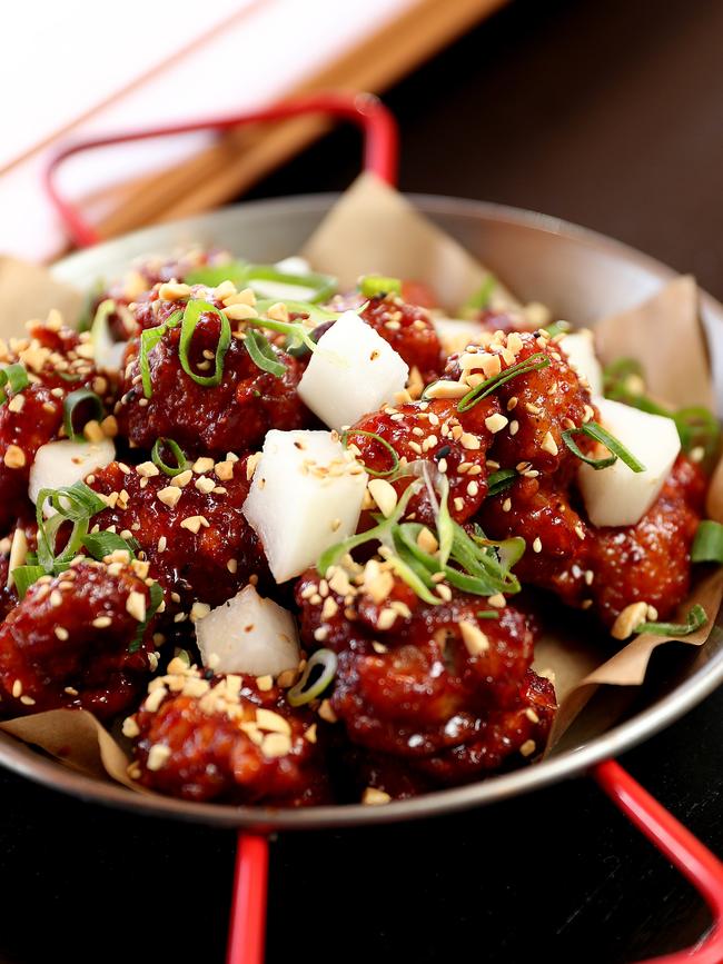 Kalbi’s Korean fried chicken. Picture: SAM ROSEWARNE