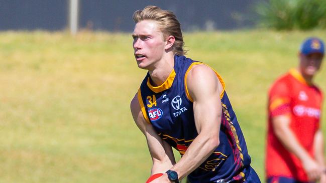 Sid Draper during the Crows' pre-season training session at West Lakes on December 2.  Picture: Adelaide FC/Zac Standish