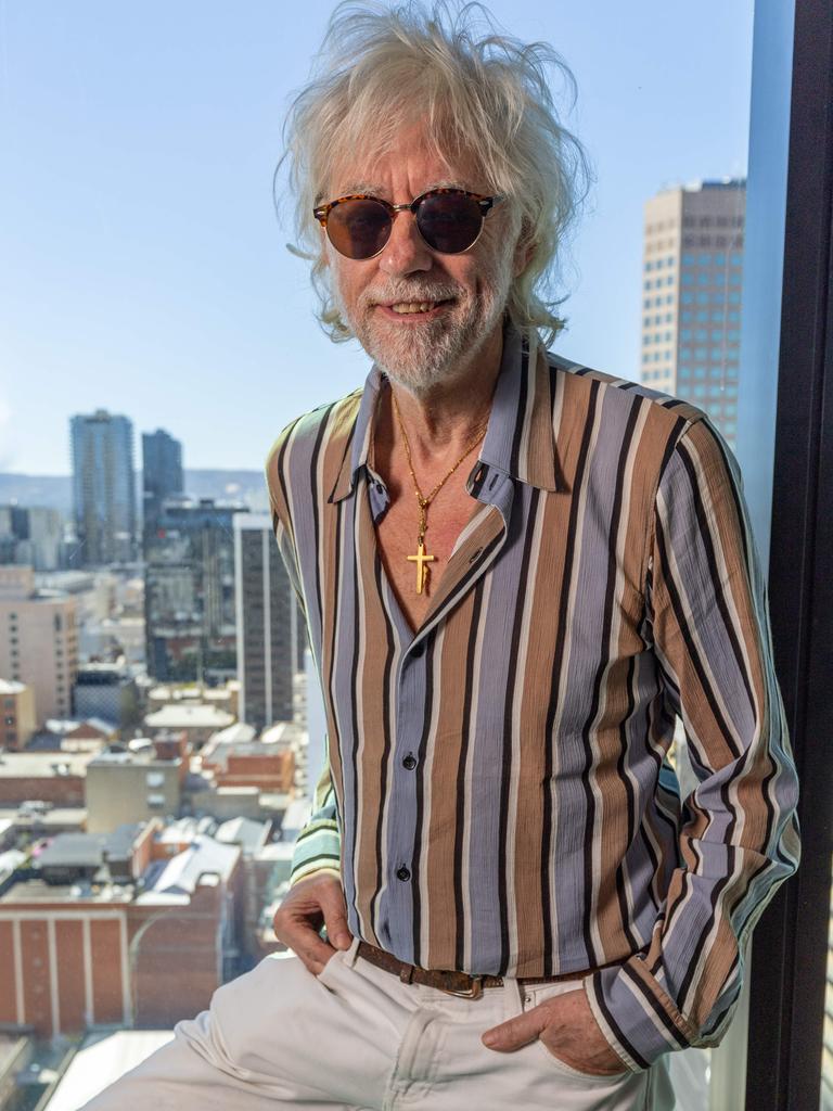 Bob Geldof at an Adelaide hotel this week. Picture: Ben Clark