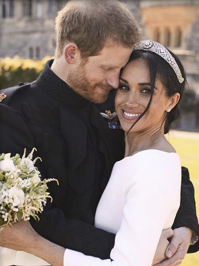 Harry and Meghan on their wedding day.