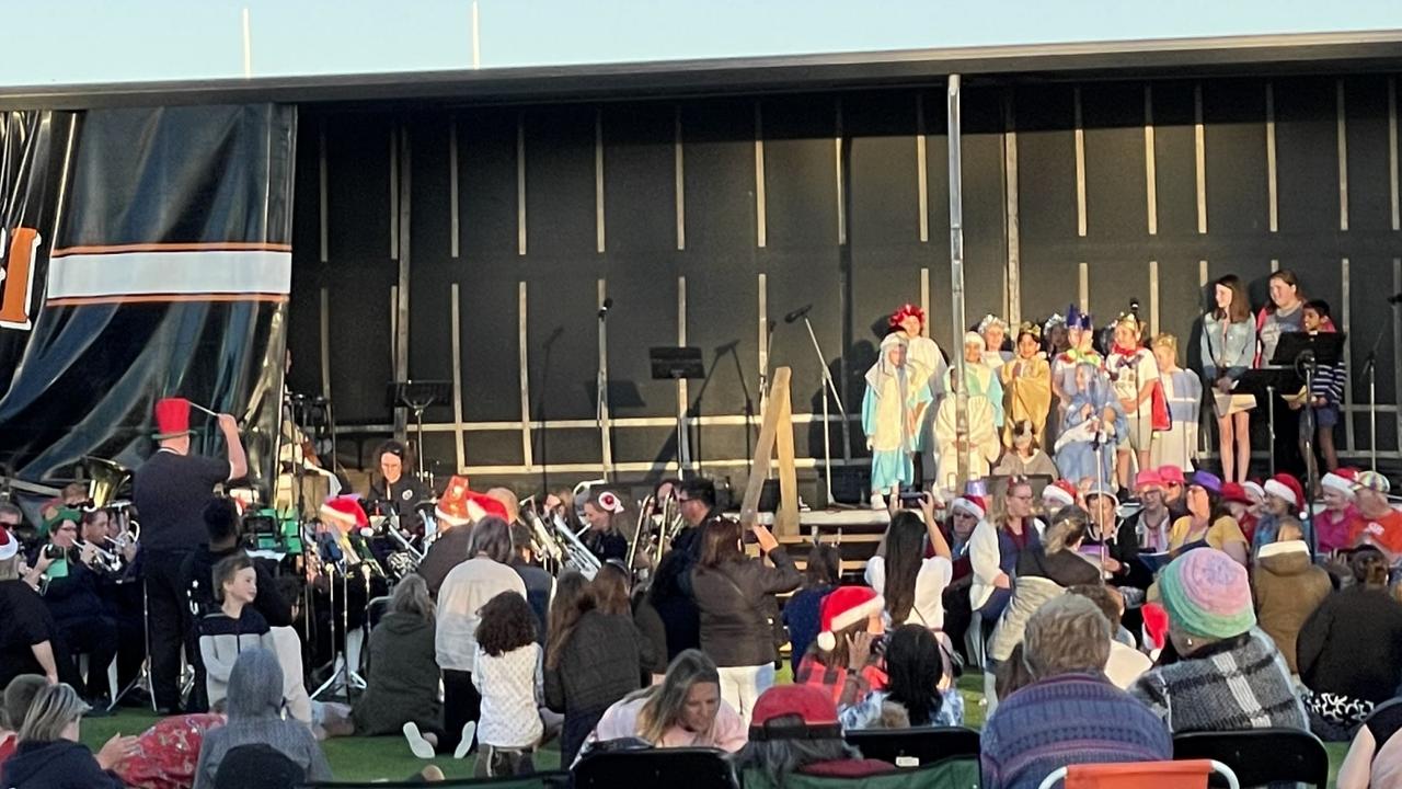 It wouldn’t be Christmas carols without a nativity scene. St Joseph’s Primary School students were a crowd favourite.