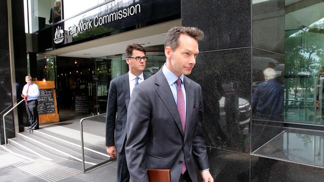 Matt Collins KC leaves the Royal Commission into Misconduct in the Banking, Superannuation and Financial Services Industry in Melbourne.