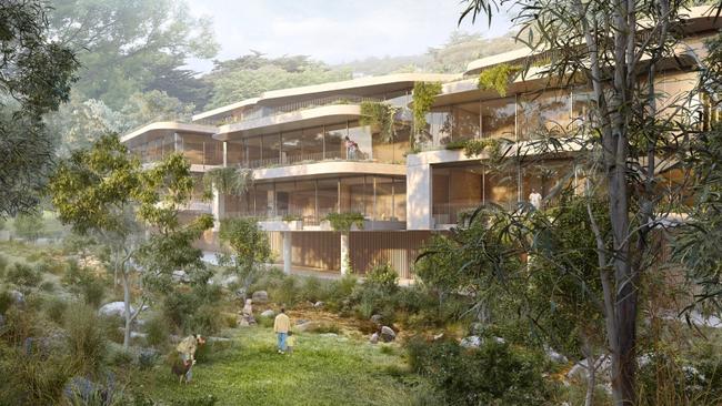 Lush, leafy apartments proposed for Sandy Bay. Image: Cumulus