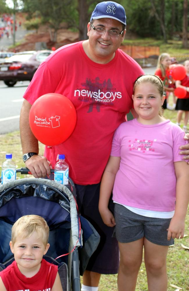 The author and his much younger children on the Walk for Daniel. Photo: Jason Dougherty