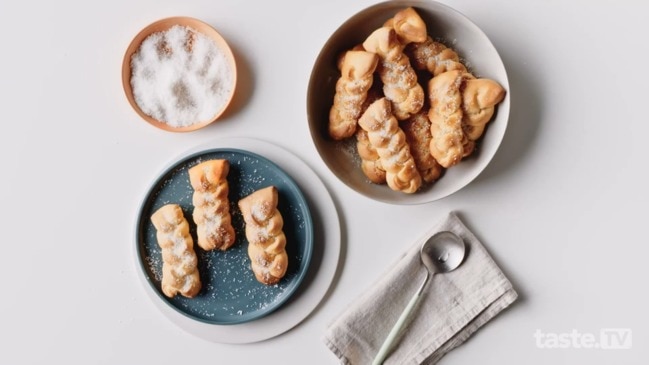 Air fried braided donuts