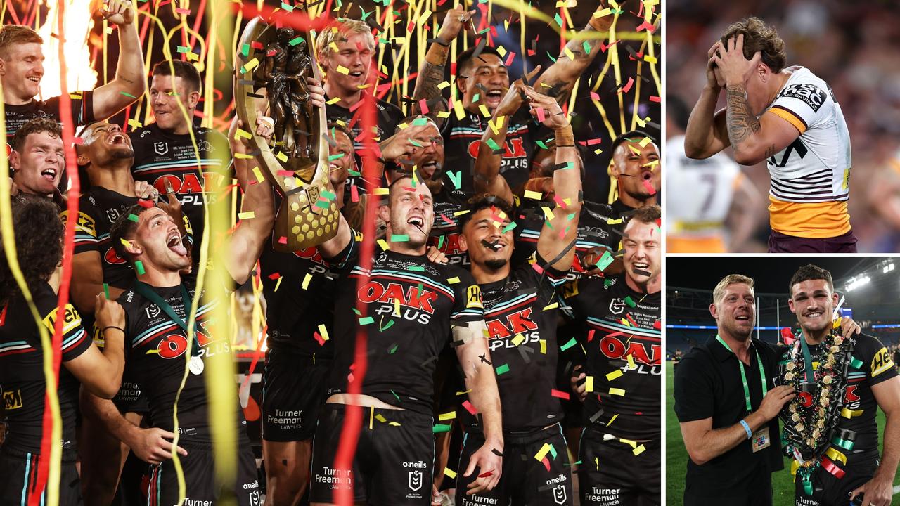 NRL grand final 2023  Penrith Panthers defeat Brisbane Broncos 26-24 to  secure 2023 NRL grand final victory after Nathan Cleary's winner