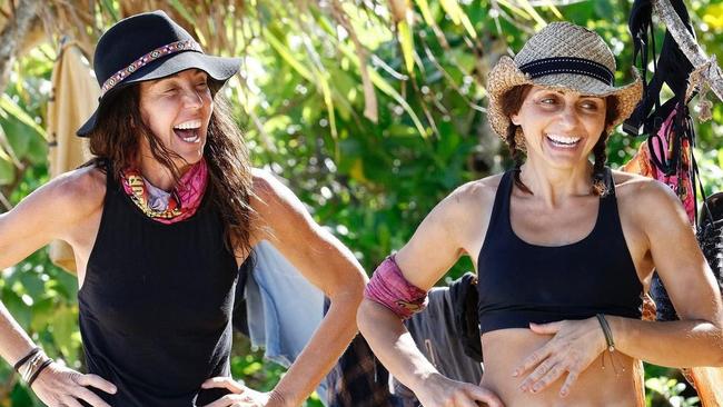 Janine Allis and Pa Miranda on the set of Australian Survivor in 2019.