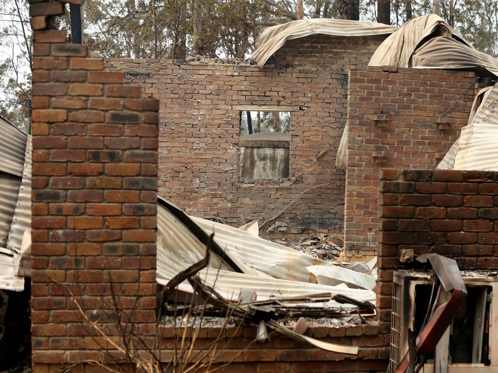 Daily Telegraph. Houses lost in the Nana Glen bushfrie. Property belonging to Warren Smith on Ellems Quarry Rd, Nana Glen. Picture Nathan Edwards.