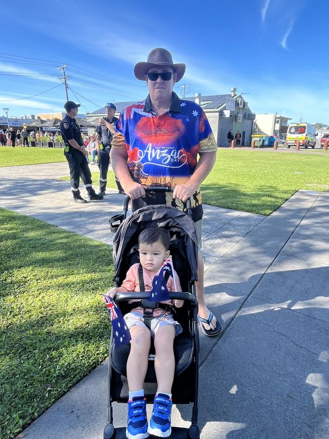 Graham and Jack attend the Anzac Day service.