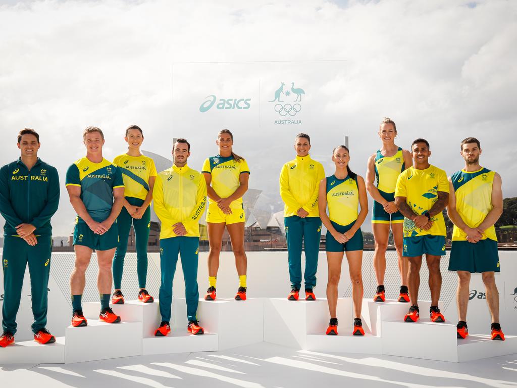 The Australian Olympic Team’s Tokyo 2020 uniform unveiling in March.