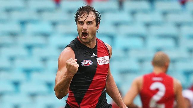 Essendon's Jobe Watson could play more up forward in 2017. Picture: Phil Hillyard