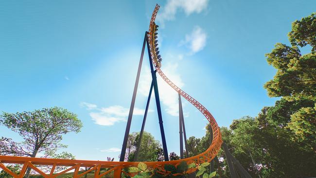 Gold Coast's newest $32 million Roller Coaster ride named Steel Taipan to be built at Dreamworld. Picture Supplied