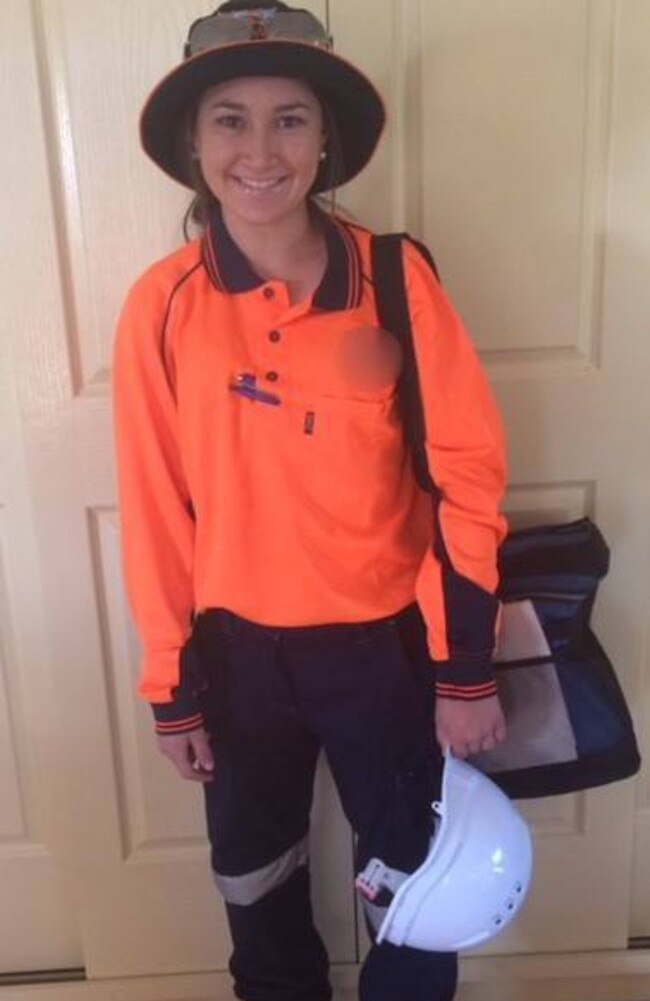 Caitlin Agius pictured in 2017, pre-training for her apprenticeship. Picture: Supplied