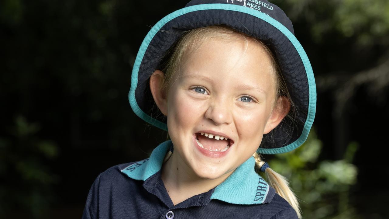 Bridget de Beer started Prep at Springfield Lakes State School. Picture: Renae Droop/RDW Photography